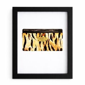 Luxury Inspired Animal Print Clutch Wall Art Black Frame 9x11